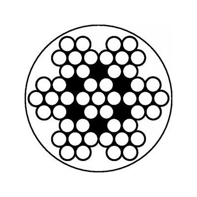 Lano 7x7 PVC - 1.4401: 3/6 